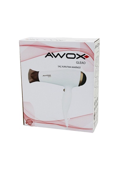 Awox Gleao Beyaz Saç Kurutma - Fön Makinesi Soğuk Üfleme 2 Kademe Fan - 3 Kademe Sıcaklık 1700-2000w 5256