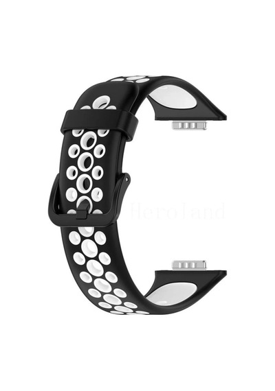 Huawei Watch Fit 2 Spor Delikli Kordon - Siyah-beyaz Çok Renkli