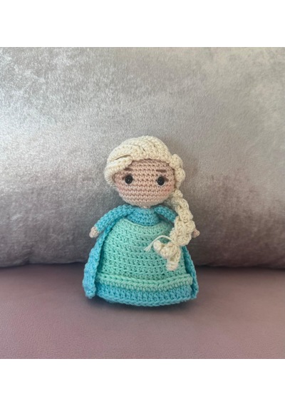 Mini Elsa Amigurumi Oyuncak Bebek 11 Cm 10