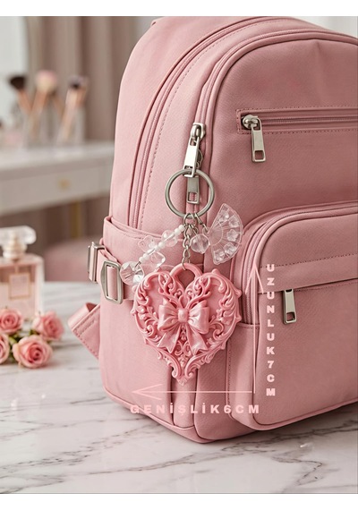 Alse3d El Yapımı Barok / Coquette Bag Charm Pembe