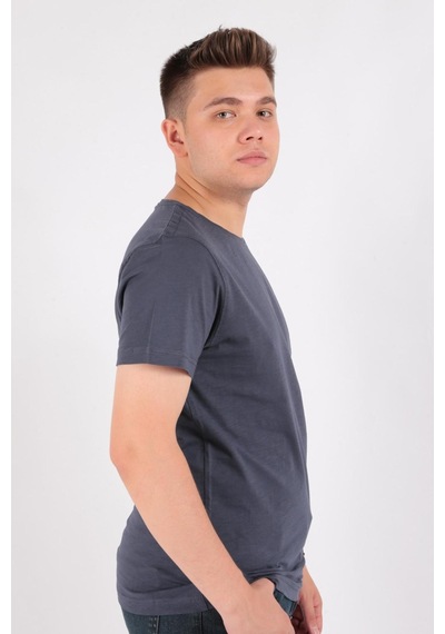 Cazador 4602 Erkek Bisiklet Yaka Flamlı T-shirt 24YCEEO04602-R0106 Antrasit