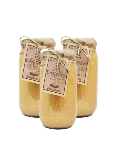 Laçoko Çifte Kavrulmuş Parçacıklı Ballı Fıstık Ezmesi 3 x 1 KG