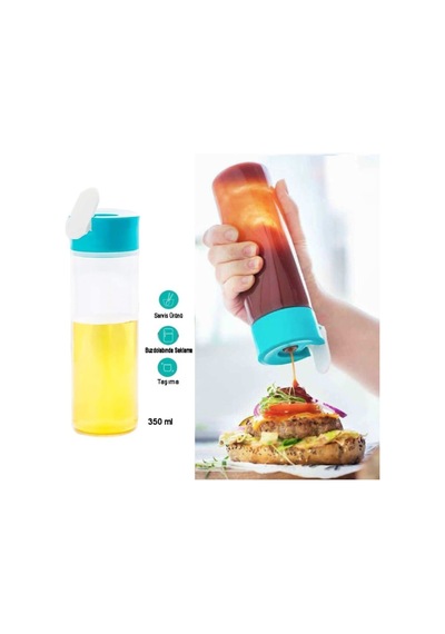 Duru Sosluk 2'li Siyah Yağlık Sirkelik Sosluk 360 Ml Hsgl Turkuaz