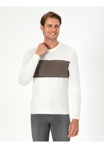 Pierre Cardin Erkek Ekru Kazak /triko 50296439-vr019 Ekru