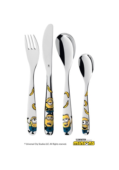 Wmf Minions Çocuk Çatal&kaşık&bıçak Seti 4 Parça Siyah