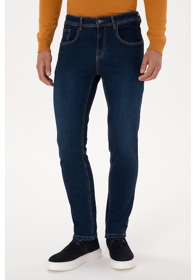 U.S. Polo Assn. Erkek Koyu Mavi Slim Fit Jean Pantolon 50316544-DN0030 U.S. Polo Assn. Erkek Koyu Mavi Slim Fit Jean Pantolon 50316544-DN0030
