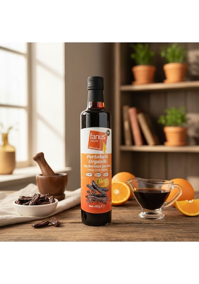 Fanus Organik Portakallı Keçiboynuzu Şurubu 680 G