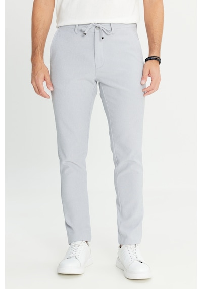 AC&Co / Altınyıldız Classics Erkek Koyu Grı Slim Fit Dar Kesim Beli Bağlamalı Çizgili Yan Cepli Casual Jogger Pantolon Koyu Gri AC&Co / Altınyıldız Classics Erkek Koyu Grı Slim Fit Dar Kesim Beli Bağlamalı Çizgili Yan Cepli Casual Jogger Pantolon Koyu Gri