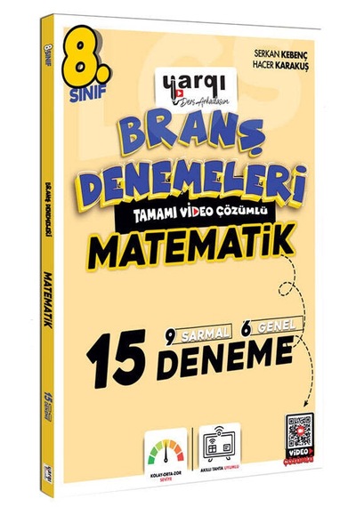 Yargı Ders Arkadaşım 8.sınıf Tamamı Video Çözümlü Matematik 15 Branş Denemeleri