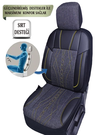 Araca Özel Ford Transit 2014-2026 Model Uyumlu 2+1 Koltuk Kılıfı
