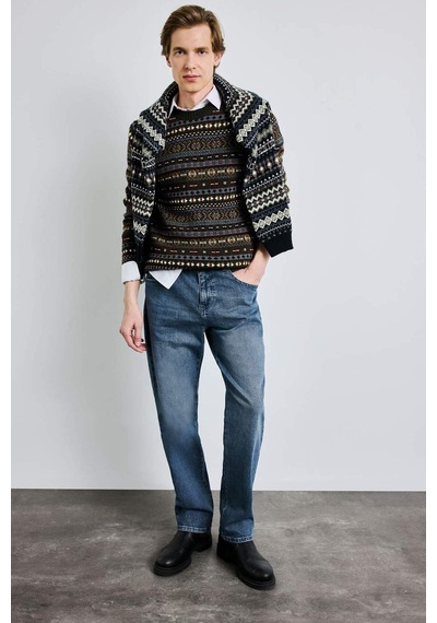 Defacto Standart Fıt Triko Kazak G8412ax25cwkh401 Haki-kh401