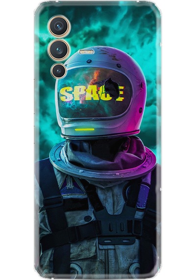 Vivo V23 Kılıf Resimli Desenli Silikon Platinium Series Space 1854