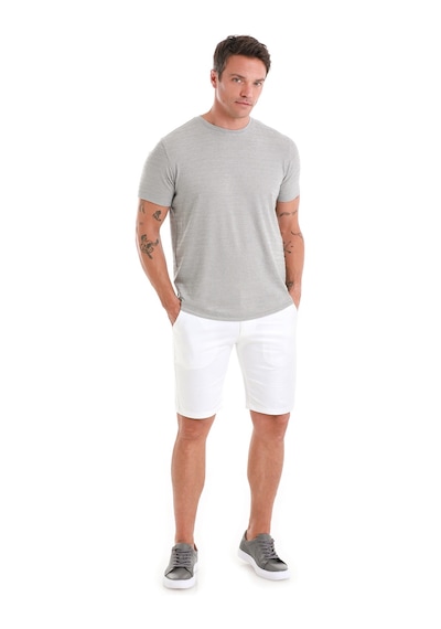 Hatemoğlu Gri Regular Fit Düz Bisiklet Yaka Tişört 35103024c013 007 Gri