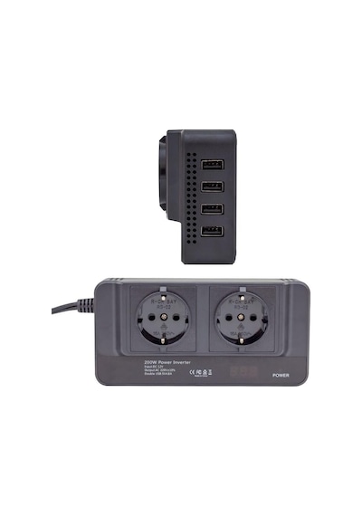 Lexroo 200 Watt 12 Volt To 220 Volt Cakmaktan Çevirici Socket Converter Modified Sinus Inverter