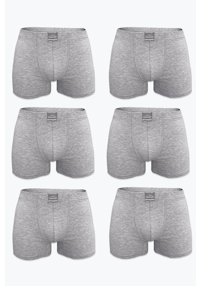 Malabadi Erkek 6'lı Gri Premium Collection Modal Boxer 6m251