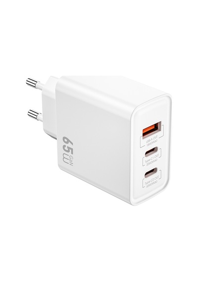 Wiwu Wi-g005 Essen Serisi Gan Tech Pd Hızlı Şarj Özellikli Şarj Başlığı 65w Beyaz