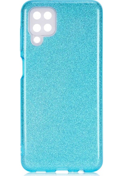 Samsung Uyumlu Galaxy A12 Kılıf Zore Shining Silikon Mavi