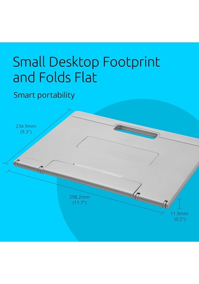 Smartfit Easy Riser Go 17 İnç Dizüstü Bilgisayar Standı, Yüksekliği Ayarlanabilir Ve Taşınabilir, 17 İnçe Kadar Dizüstü Bilgisayarlar, Ultrabook'lar, Chromebooks Ve Surfacebooks İçin İdeal