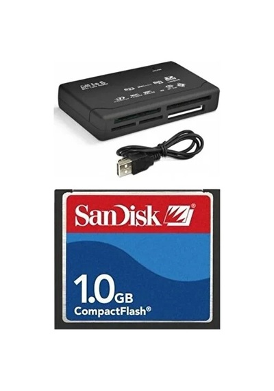 1 Gb Compact Flash Hafıza Kartı - Usb 2.0 Cf Kart Okuyucu