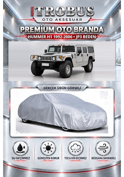 Hummer H1 Uzun Şase 1992-2006 Uyumlu Premium Araba Brandası Oto Branda Jp3 Beden