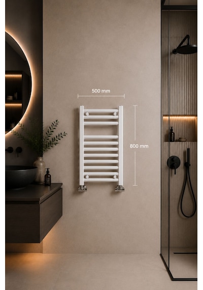 500X800 Beyaz Havlupan 12 Borulu Banyo Havlupanı