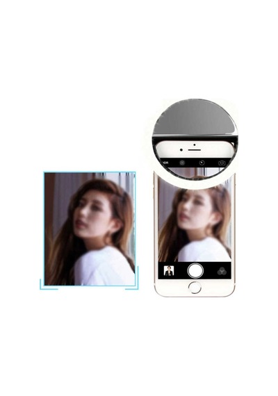 Zore Youtuber Led Selfie Led Işıklı Telefon Tutucu Makyaj Işığı Ring Light Usb Girişli
