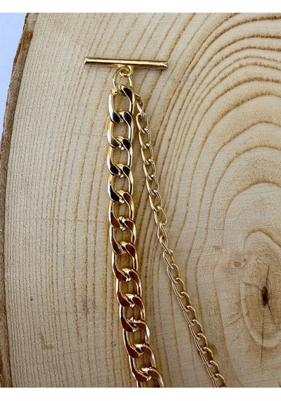 Unisex Gold Rengi Gömlek Yaka Zinciri İğnesi Aksesuarı Pytkgmlznc
