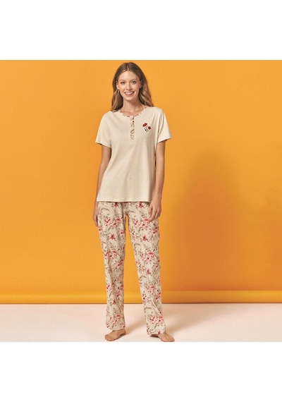 Over Sleep By Poleren Over Sleep 130 Kadın Yazlık Kısa Kol Pijama Takım Açık Yeşil