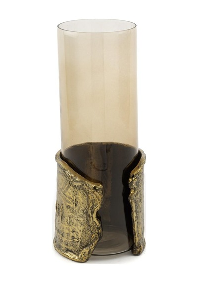 Mikasa Moor Gold Metal Amber Cam Mumluk 15x38 Cm Yeşil Gold
