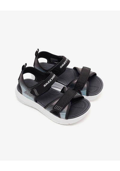 Skechers Mıcrospec-splash Büyük Erkek Çocuk Siyah Sandalet 407034l Bksl Siyah