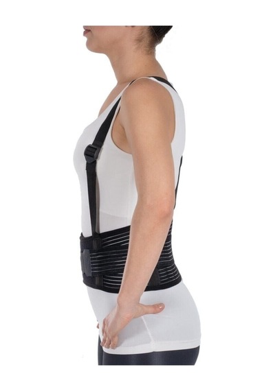 Unisex Siyah Çalışma Korsesi Bel Çevresi 90-120 Cm