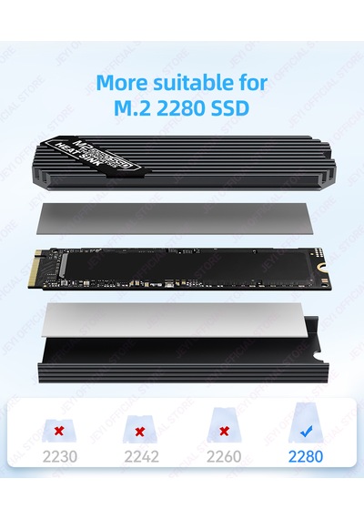 Jeyı M.2 2280 Ssd Soğutucu Çift Kombinasyon Yüksek Performans