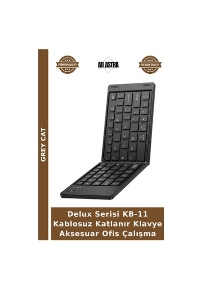 Delux Serisi Kb-11 Kablosuz Katlanır Klavye Aksesuar Ofis Çalışma