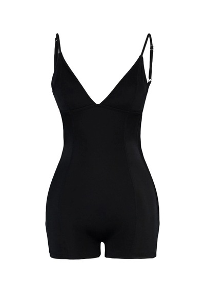 Ersefa Kadın Moda Atma Kap Askılı Brief Yaka Kırmızı Düz Bralette Askılı Siyah