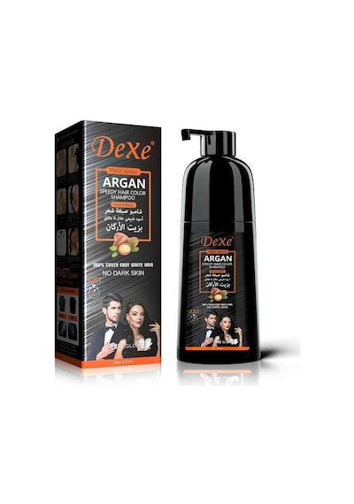 Dexe Argan Hair Naturel Black Color Shampoo 420 ML