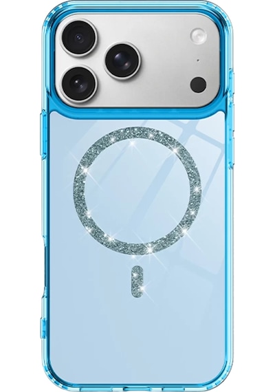 Newface Apple İphone 17 Pro Live Diamond Magsafe Kapak - Mavi