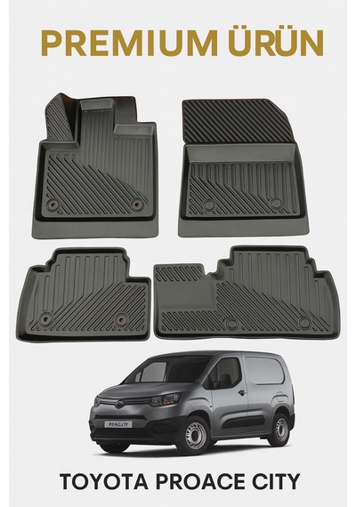 Toyota Proace City Uyumlu 3d Oto Paspas Premium