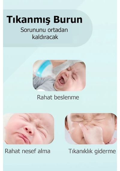 Babyhope Esp-923 Bebek & Çocuk Burun Aspiratörü 0-10 Yaş Uyumlu Temizleme Cihazı Mavi