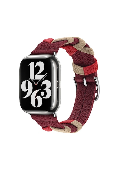 Apple Uyumlu  Watch  7 8 9 41mm Bridon Balıksırtı Örgü Tasarımlı Kordon 97