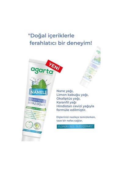 Naneli Florürsüz Ferah Nefes Diş Macunu, 100 Ml