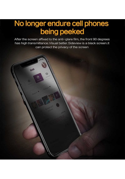 Apple Uyumlu   iPhone Xs Max 6.5 - Xr 6.1 5D Privacy Hayalet Cam Ekran Koruyucu