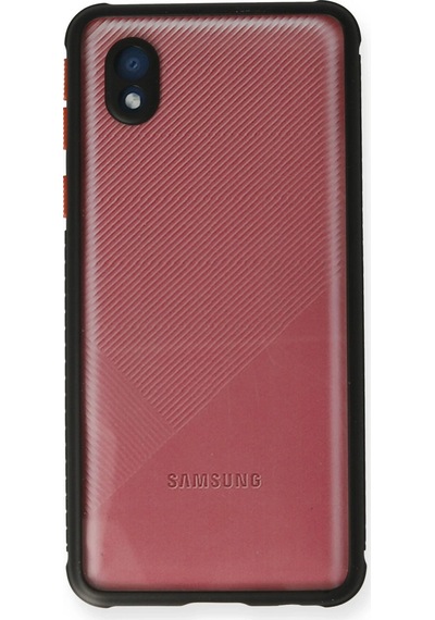 Gld-spt- Newface Samsung Uyumlu Galaxy A01 Core Kılıf Miami Şeffaf Silikon - Siyah