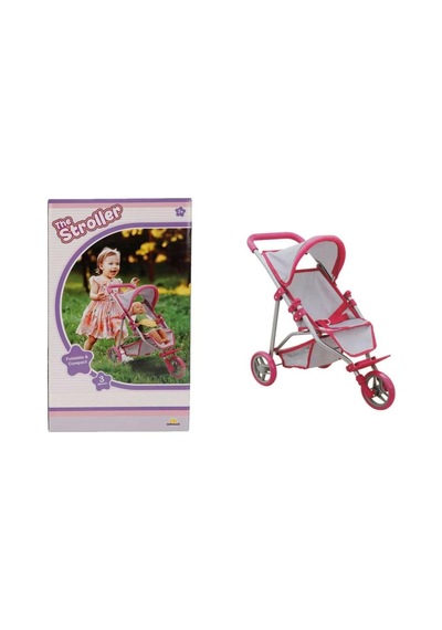 Mey İthalat 9614 3 Tekerlekli Pembe Gri Puset -