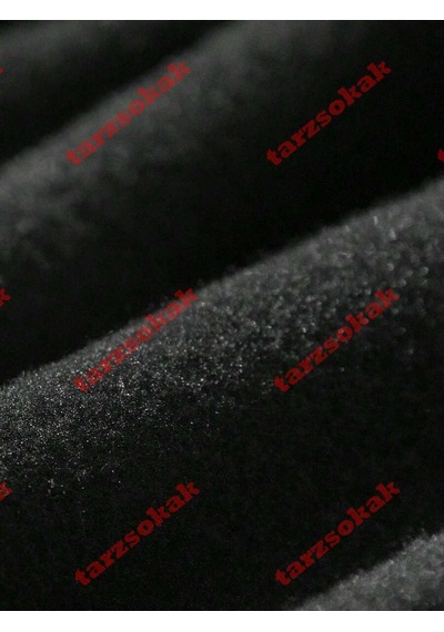 Tarzsokak Chicago Letter Baskılı Erkek Sweatshirtleri Kışlık Bisiklet Yaka Kapüşonlu Sokak Stili Polar Siyah