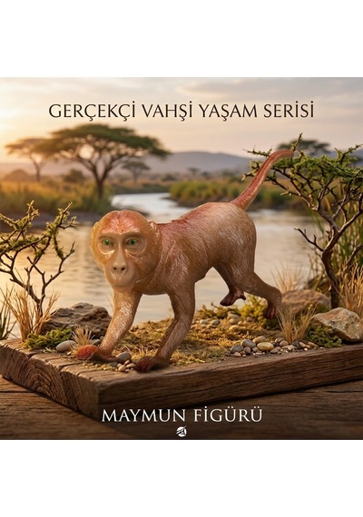 Yumuşak Soft Sesli Vahşi Hayvanlar Dünyası 27 Cm - Maymun Lisinya