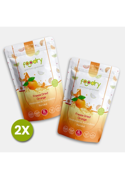 Freeze-dry Portakal Freeze Dried Orange Dondurularak Kurutulmuş Meyve Kurusu 17gx2 34 G