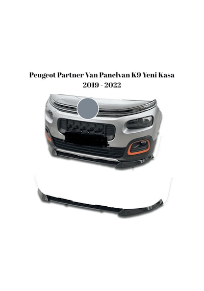 Peugeot Partner Van Panelvan K9 Yeni Kasa 2019 2020 2021 2022 Uyumlu Karlık Lip Esnek Ön Tampon Koruma Altı Eki Parlak Siyah
