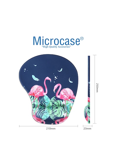 Flamingo Baskılı Bilek Destekli Mouse Pad 21x25cm - DS105