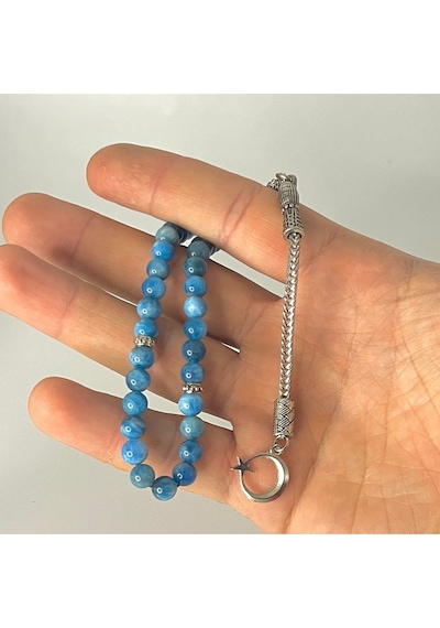Sertifikalı Apatit 6mm 33lük Doğal Taş Tesbih