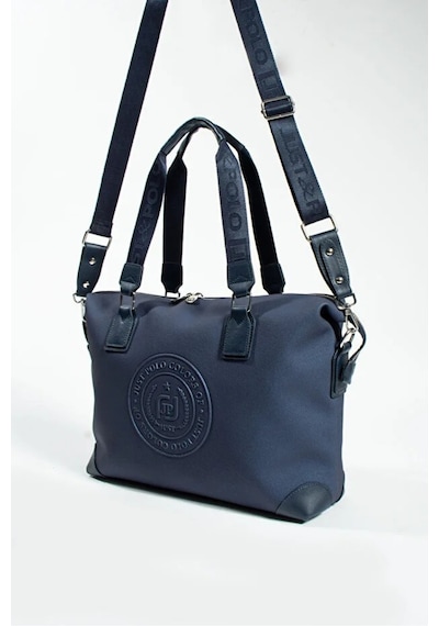 Just Polo Kadın Büyük Valiz Boy Ayarlanabilir Askılı Lüks El Ve Omuz Çantası Shopper Ebat: 33 X 40 Cm Lacivert